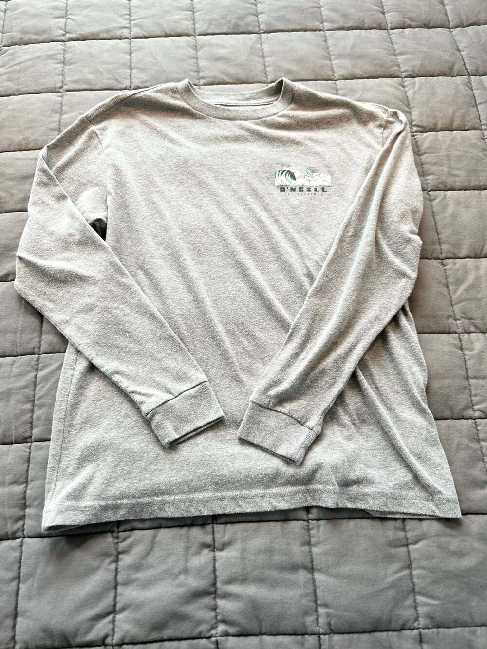 O'Neill Boys Long Sleeve Graphic Tee Heather Grey Medium